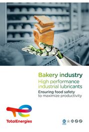 Bakery Industry, high performance industrial lubricants