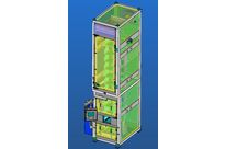 Vertical Oven with baskets for Curing. Production of gasoline tanks. 