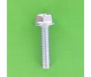 Hex Head Screws : Hex Head Lock Screws - Hex Head With Toothed Flange - Hex Head, Toothed Flange, White Zinc 8.8 Steel, DIN 6923