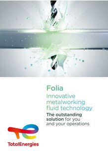 Folia range for Metalworking brochure