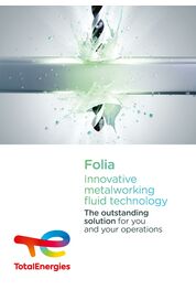 Folia range for Metalworking brochure