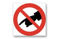Do not touch picto warning sign
