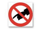 Do not touch picto warning sign