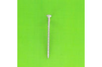 Wood Screws : Slotted Round Head Wood Screw - Slotted Round Head Wood Screw, White Zinc Steel, DIN 96