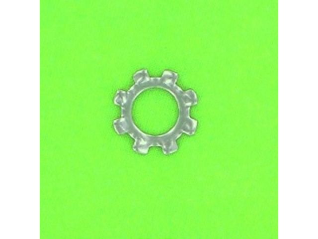 Washers and Circlips : Lock Washers - Toothed - DIN 7697 - External "A" Shape Toothing - Steel - Toothed Washer, White Zinc Steel, DIN 6797A