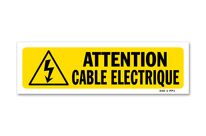 Indication sign &amp;quot;Attention: electrical cable&amp;quot;