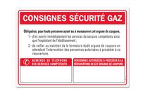 Gas safety instruction specific instruction
