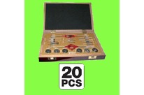 Tools : Coffrets d&amp;#039;Outillages - COFFRET BOIS 20 PIECES TARAUDS + FILIERES USAGES FREQUENTS