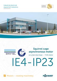 Asynchronous electric motors - open ventilated IP23 - Low voltage - IE4