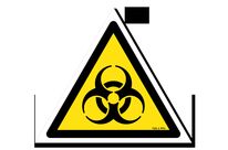 Biological risk sign with picture