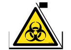 Biological risk sign with picture