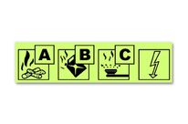 Fire class extinguisher picto fire-fighting sign