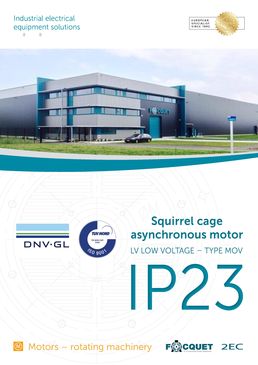 Asynchronous electric motors - open ventilated IP23 - Low voltage