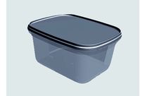 Square injected plastic box / tub for ice cream, ready meal, cake, deli, meat, sauce, fresh cheese… 