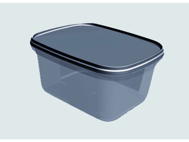 Square injected plastic box / tub for ice cream, ready meal, cake, deli, meat, sauce, fresh cheese… 