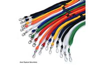 Solid Color Blank Polyester Flat Lanyard