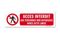 Warning sign picto &amp;quot;Access prohibited after limit&amp;quot;