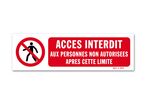 Warning sign picto "Access prohibited after limit"