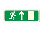 Right door climb photoluminescent picto evacuation sign