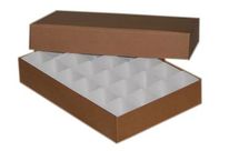 Boxes with siliconed paper compartments for hot-melts