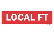 Local FT sign - Red background