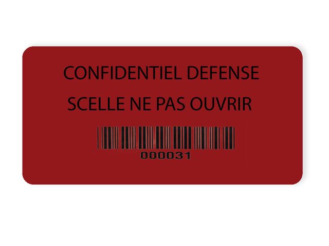 Extreme temperatures anti-fraud sticker seal customizable