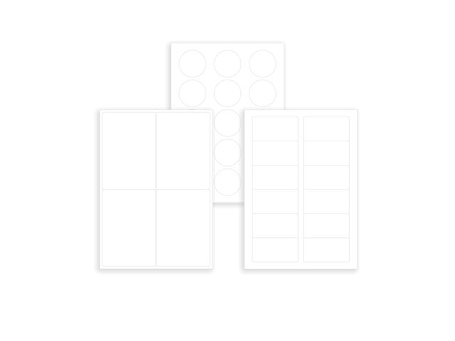 Economical transparent polyester label on A4 Laser sheet