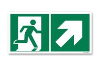 Right up-staircase picto evacuation sign