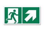 Right up-staircase picto evacuation sign