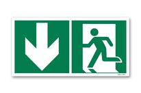 Left door descent picto evacuation sign