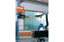 Cartridge filter with 1 exhaust crane