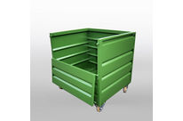 Metal box with half open door