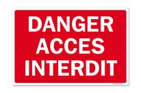 Danger no entry prohibition sign