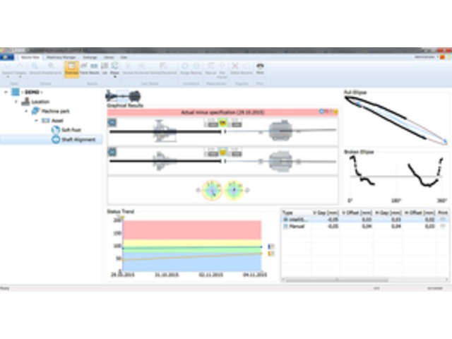 Alignment software for managing measured machine data : ALIGNMENT RELIABILITY CENTER 4.0