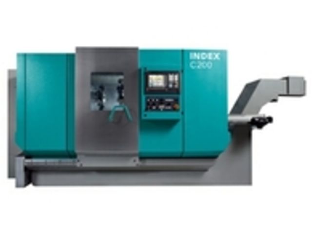 Turning center with two servo-turret