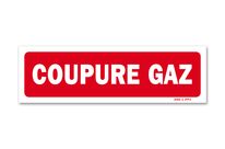 Gas shut-off warning sign