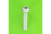 Metal Screws : Round Head - Large Round Button Head, Pozidriv Recess, DIN 7985 - White Zinc Steel