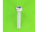 Metal Screws : Round Head - Large Round Button Head, Pozidriv Recess, DIN 7985 - White Zinc Steel