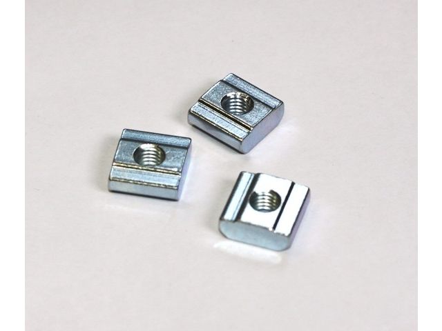 Pack of 10 fastening nuts for 8mm slot profiles – M6 threading