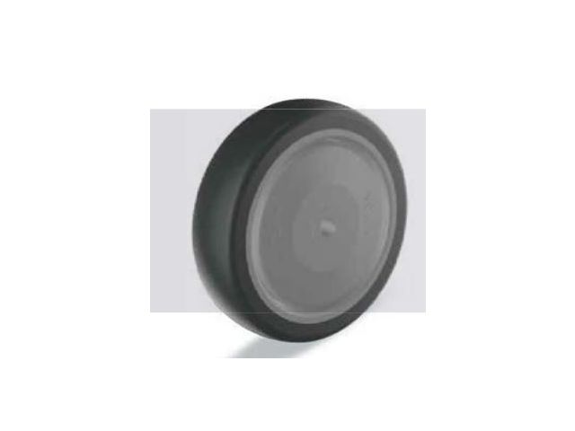 Wheels with dark grey running surface in thermoplastic elastomer Thermogrey®  EP series