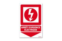 Electrical emergency stop picto warning sign