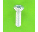 Metal Screws : Countersunk Head - Raised Countersunk Head, Philips/Pozidriv Recess, DIN 966 - White Zinc Steel