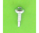 Self-tapping Screws : Self-drilling Screws - Round Head, Square Recess - Self-drilling, Round Head, Square, White Zinc Steel, DIN 7504M