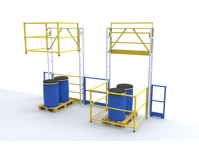 Vertically sliding safety gate type C