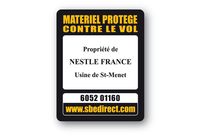 SBE Laptop Security Tag, black text print