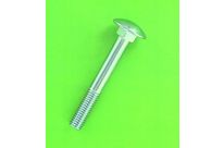 Metal Screws : Round Head, Square Neck, &amp;quot;Japy&amp;quot; DIN 603 - White Zinc Steel