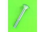 Metal Screws : Round Head, Square Neck, "Japy" DIN 603 - White Zinc Steel