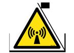 Non ionizing radiation danger sign with picture