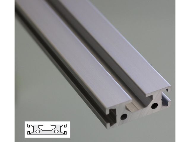 Flat Aluminium Profile 6mm and 8 mm Slot 40x15