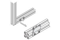 Ball Catch for 30x30 8 mm slot aluminium profile